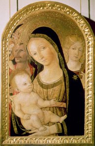Madone et enfant avec SS. Catherine et Christophe, 1470